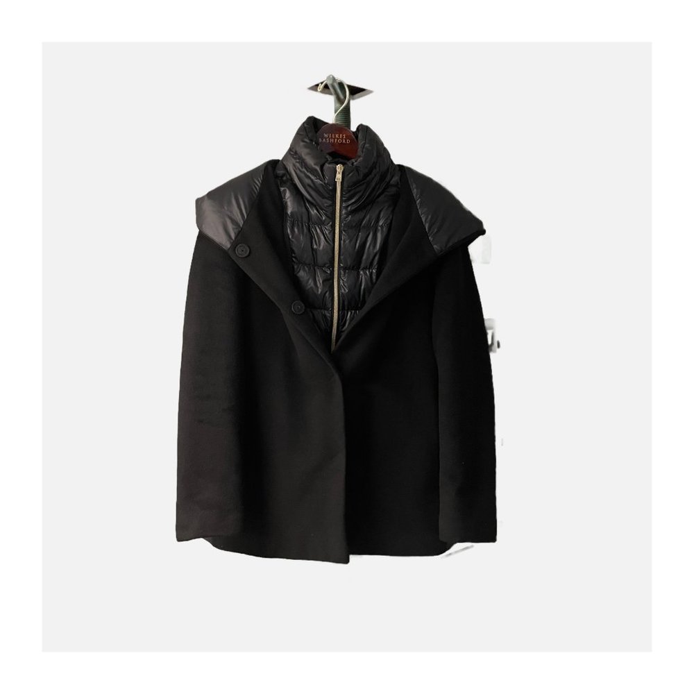 Herno black wool and down winter jacket quilted size 40